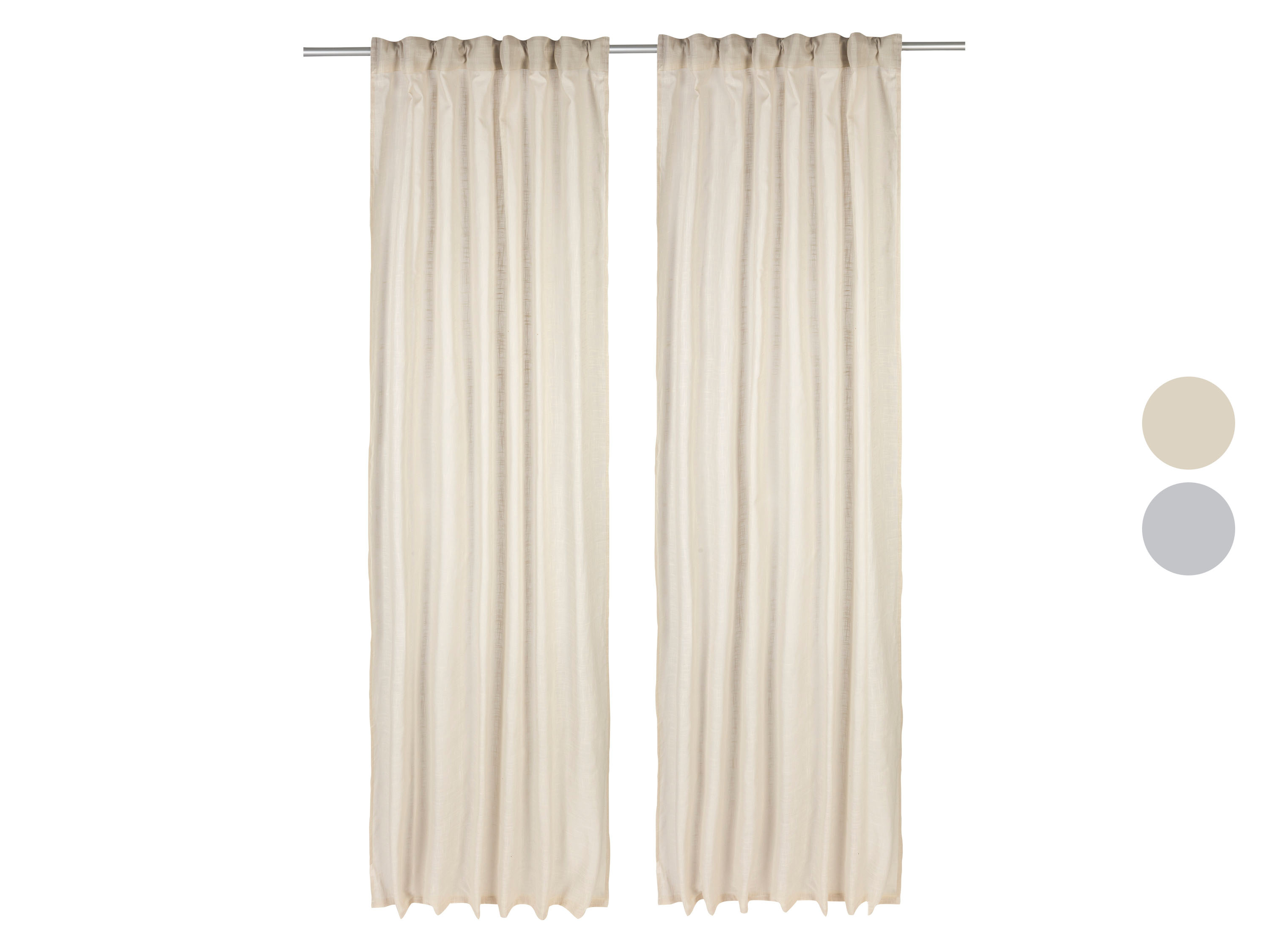 LIVARNO home Lot de 2 rideaux, 135 x 254 cm