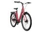 Un vélo électrique rose avec des pneus Schwalbe