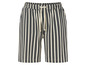 Short rayé noir et blanc avec cordon de serrage.