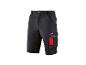 Short de travail noir avec des accents rouges et des poches latérales.