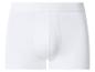 Caleçon boxer blanc pour homme avec ceinture élastique.