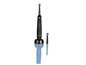 Une brosse à dents électrique noire Nevodent avec une tête de brosse de rechange.