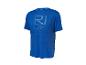 T-shirt de sport bleu à manches courtes avec le texte 'RIDE' sur le devant