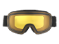 Masque de ski noir avec verres teintés jaune-orange, avec le texte 'S1 SPEQ GmbH'.