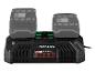 Un chargeur double Parkside X20V Team pour batteries.