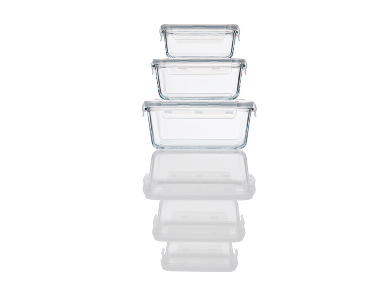 Aller en mode plein écran : Set de boîtes de conservation en verre - Image 7
