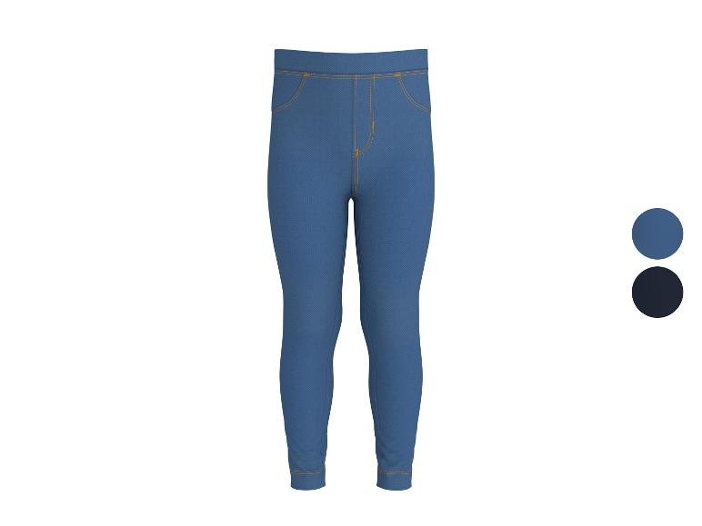 Legging en jean pour enfant en bleu et bleu foncé