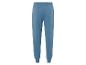 Pantalon de survêtement bleu avec une taille élastique.