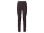 Legging femme couleur aubergine avec coutures apparentes sur le devant.