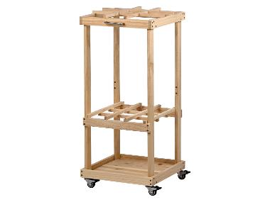 DOBAR Porte-outils de jardin mobile sur roulettes, 86 x 38 x 38 cm