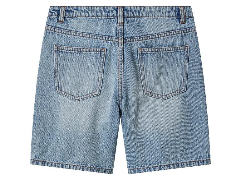 Short en jean clair avec poches arrière