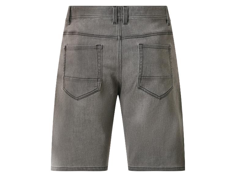 Short en jean gris pour homme, vue arrière.
