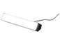 Une lampe LED blanche avec un boîtier noir.