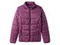 Veste matelassée violette à manches longues.
