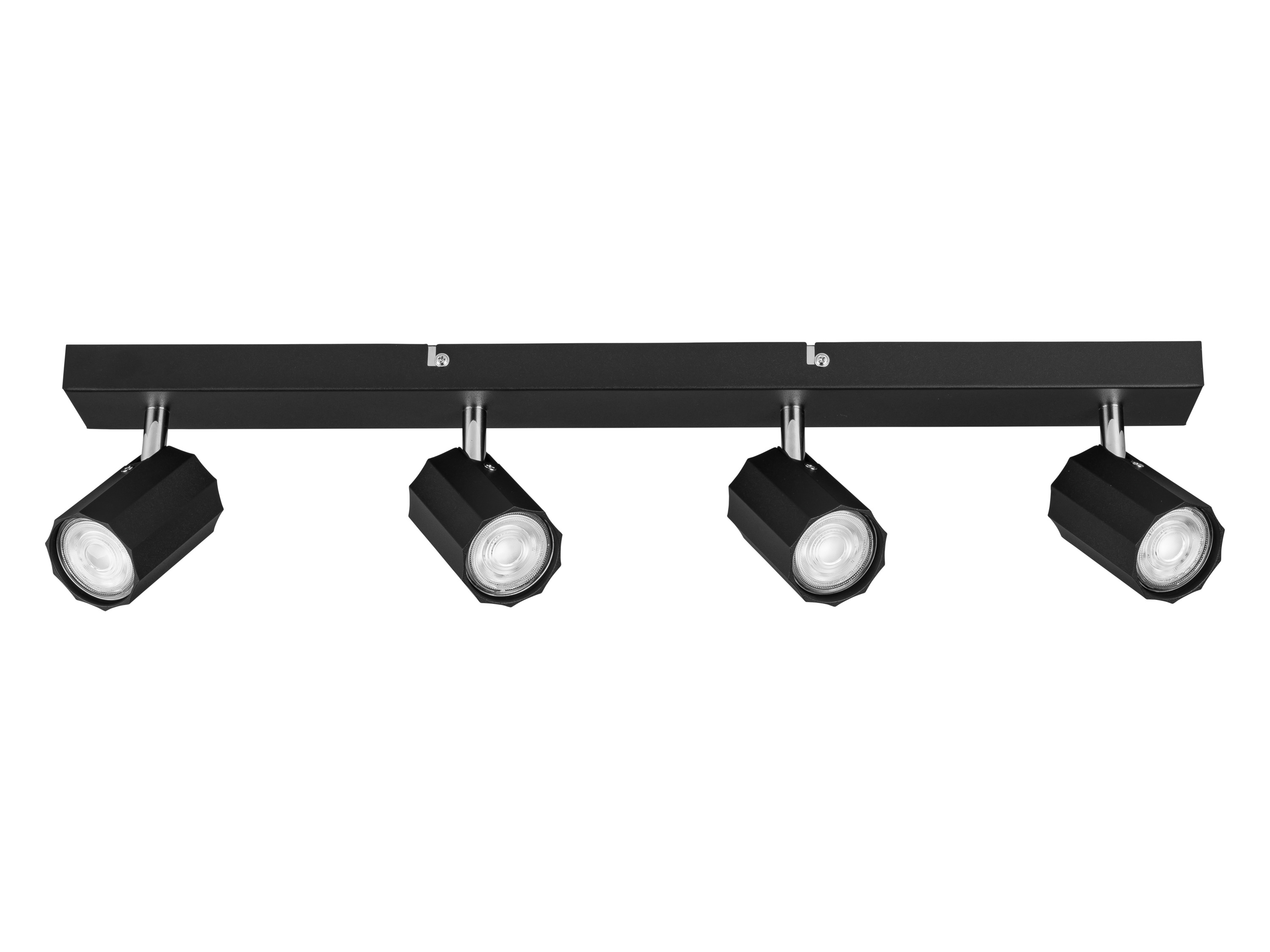 LIVARNO home Plafonnier ou applique (Rail mur/plafond, 4 lumières, noir)