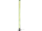 Lampadaire LED vert scintillant avec base chromée