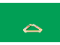 Jouet en bois en forme de triangle avec des formes et des barres colorées sur fond vert.