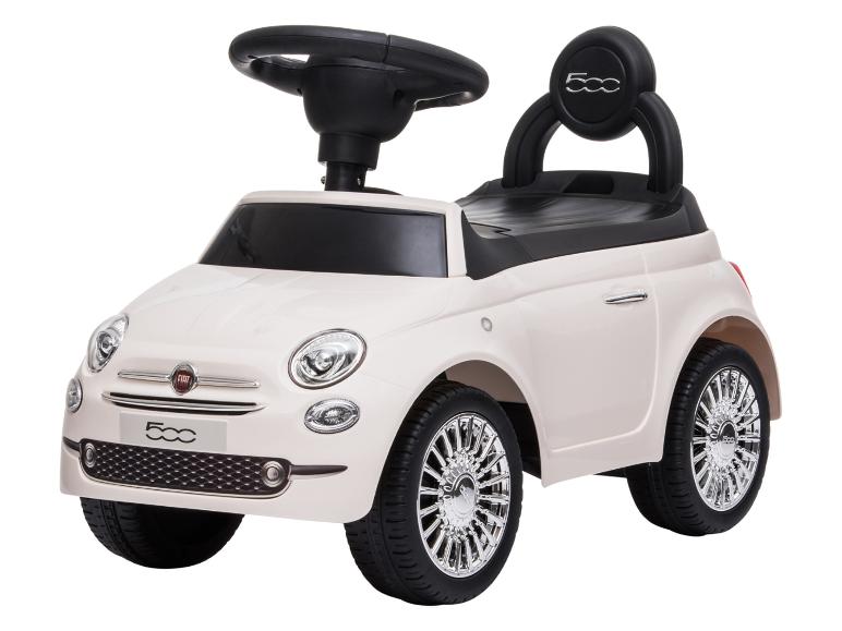 Voiture porteur blanche pour enfant avec volant et poignée noirs