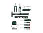 Ensemble d'outils Parkside : pinces, marteau, niveau à bulle, tournevis et accessoires.