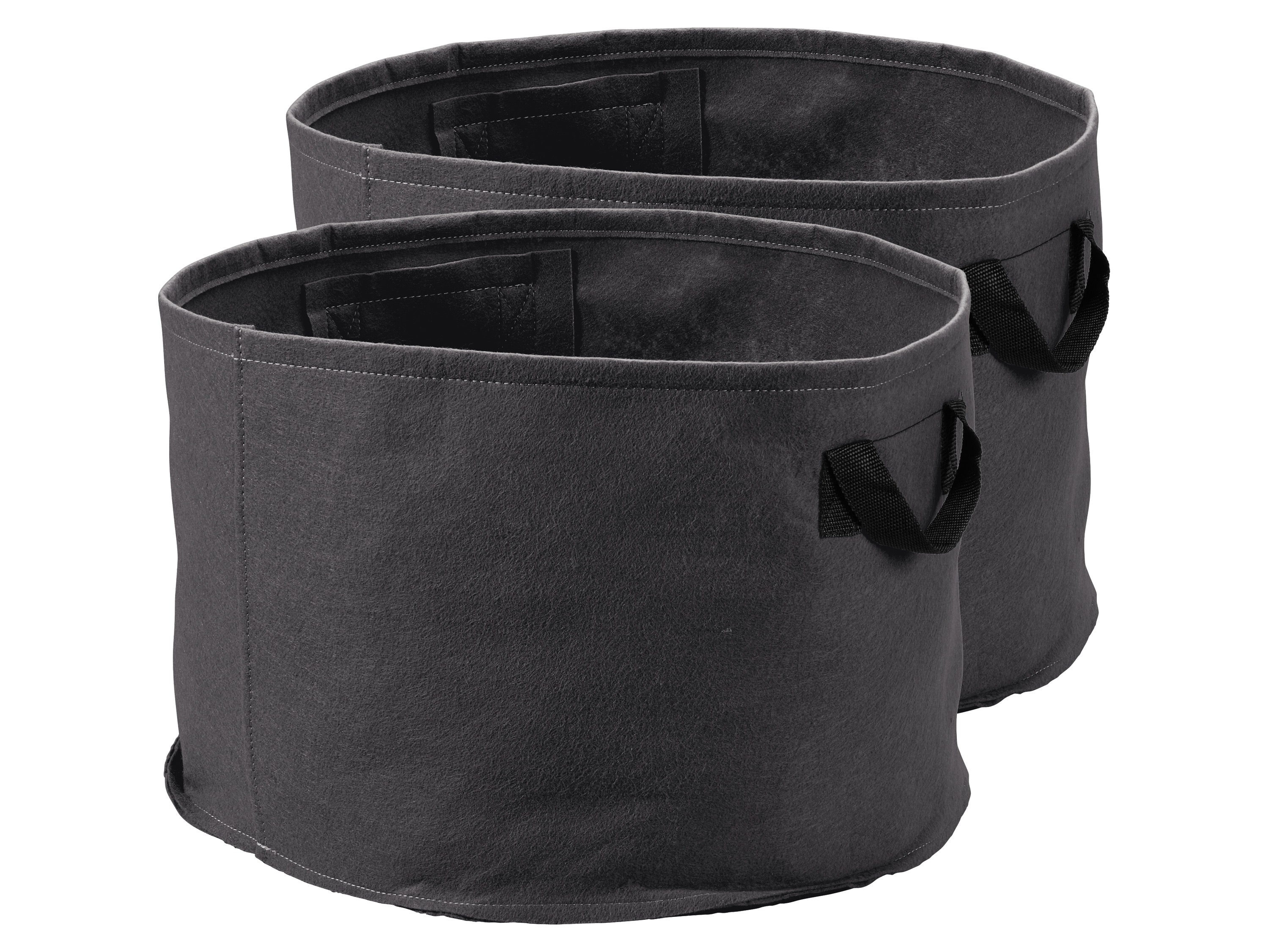 PARKSIDE® Ensemble de 2 pots à plantes en feutre (Sac à plantes universel noir)