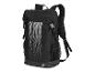 Sac à dos Crivit noir avec détails blancs.