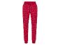 Pantalon de jogging rouge à motif flocon de neige.