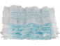 Coupe transversale d'une couche, montrant les couches absorbantes et un cœur bleu.