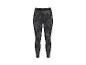 Legging de sport pour femme avec motif camouflage gris et noir