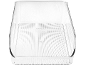 Conteneur de rangement en plastique transparent sur fond noir