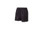 Shorts de bain noirs à imprimés flamants roses.