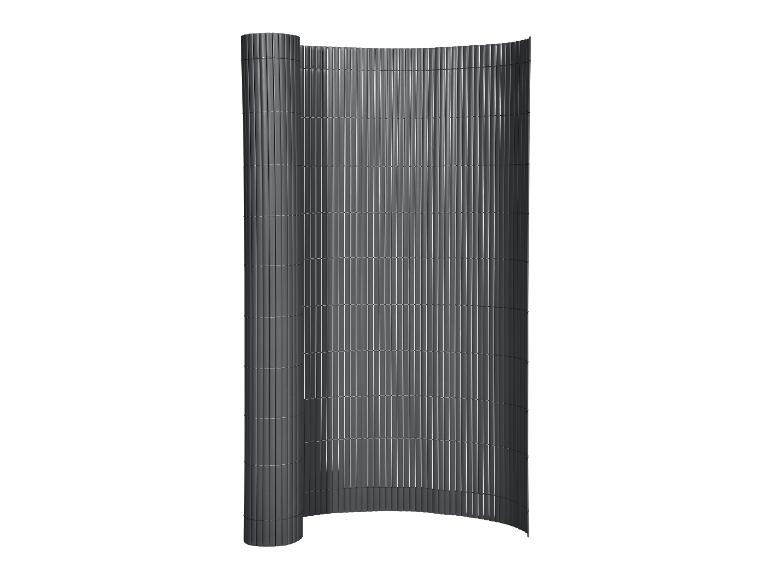 Écran d'intimité de jardin gris foncé, partiellement enroulé