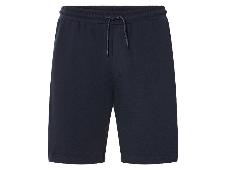 Short de sport bleu marine avec cordon.