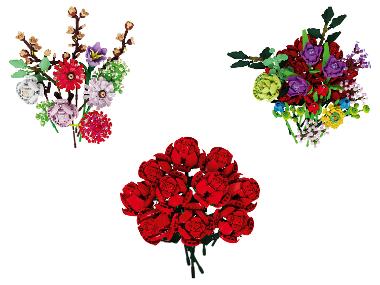 LUPILU® Set de construction bouquet de fleurs