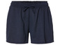 Shorts bleu marine avec taille élastique et cordon.