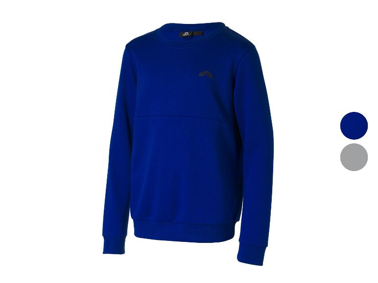 Sweat-shirt Crivit bleu pour enfant, col rond.