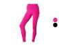 Leggings de sport rose et noirs.