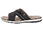Sandales noires Footflex à lanières croisées.