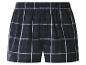 Boxer homme à carreaux bleu foncé avec ceinture élastique.