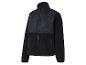 Veste en polaire noire avec doublure matelassée.