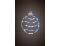 Décoration de Noël lumineuse en forme de boule avec des rayures