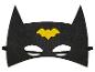 Masque Batman en feutre noir avec logo chauve-souris jaune