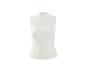 Mannequin torse blanc sans manches pour présentation de vêtements.