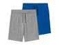 Deux shorts, un gris et un bleu.