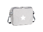 Sac gris avec étoile blanche.