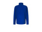Un sweat-shirt bleu à fermeture éclair.