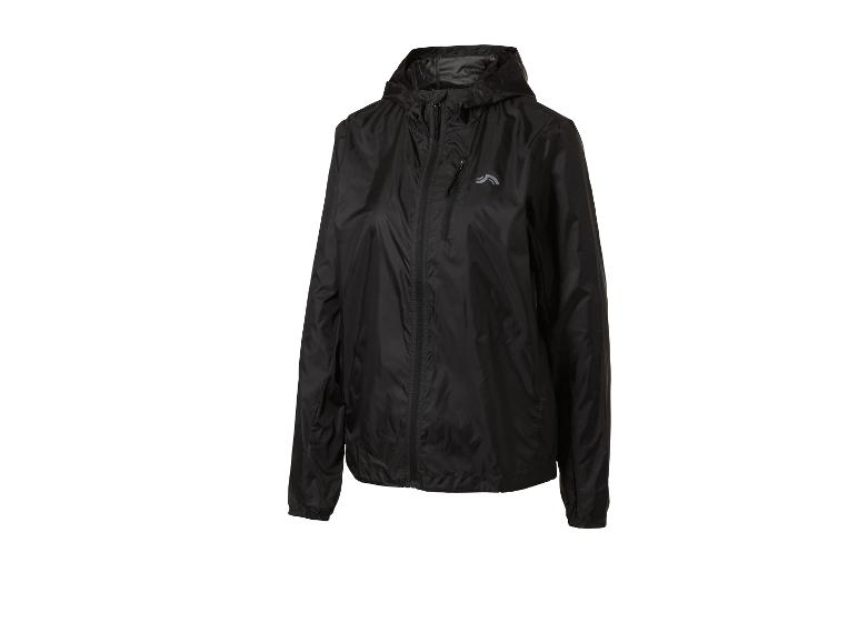 Veste imperméable noire avec capuche et fermeture éclair