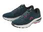 Deux paires de chaussures de course bleu avec des accents roses