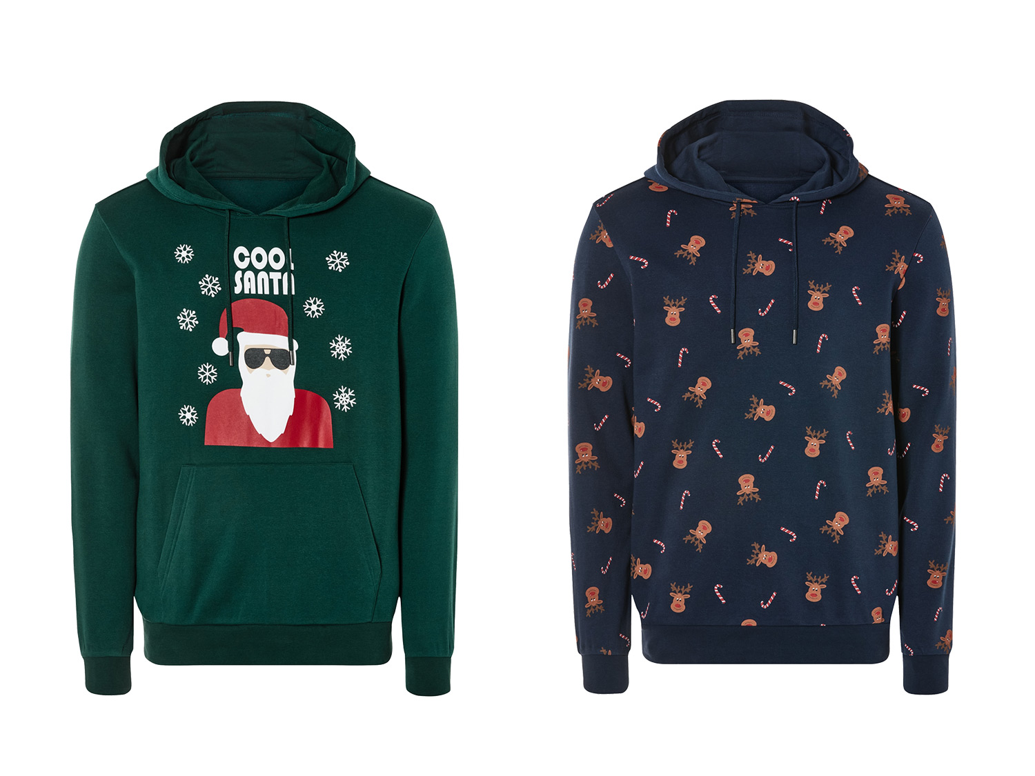 LIVERGY® Sweat de Noël à capuche homme