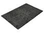 Tapis de bain rectangulaire gris foncé à texture moelleuse