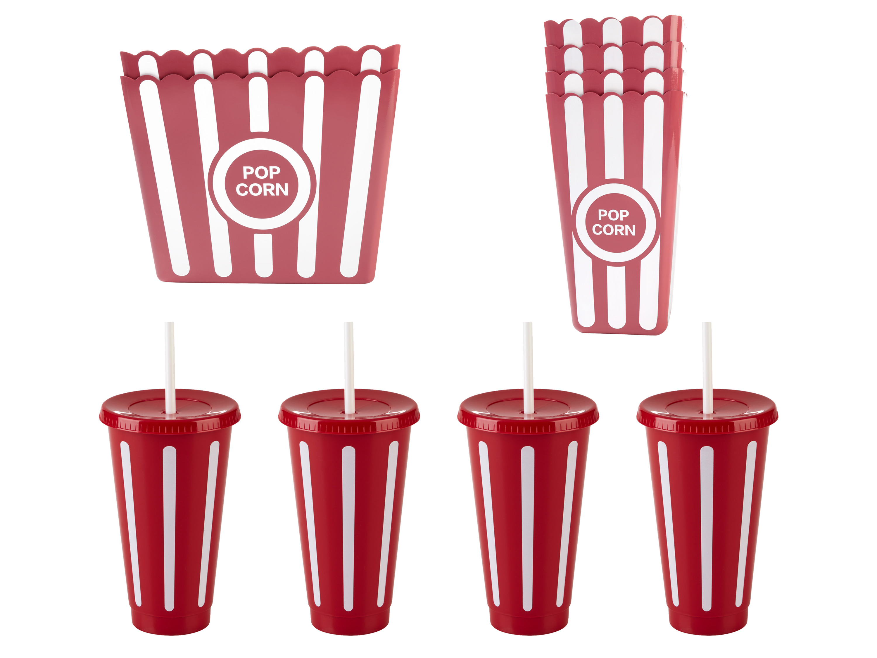 LIVARNO home Seaux ou pots à pop corn ou gobelets